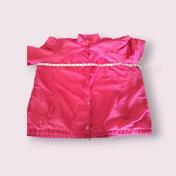 Vintage Haband For Her Windbreaker Jacket Women's XL Hot Pink Lined‎ Pockets - Picture 7 of 8